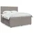 Vidaxl Box spring postelja z vzmetnico taupe 200x200 cm blago