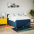 vidaXL vidaXL Box spring postelja z vzmetnico modra 160x200 cm blago, (21305735)