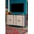 Hanah Home komoda Ilay 120, 120 cm, antracit / travertin / zlatna