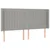 vidaXL Box spring postelja z vzmetnico LED sv. siva 200x200 cm blago