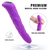 Paloqueth Realistic Dildo Vibrator with 360° Rotating 9 Different Vibrations Purple