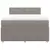 vidaXL Box spring postelja z vzmetnico taupe 140x190 cm blago
