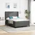 Vidaxl LED Box Spring Postelja Temno siva 140 x 190 cm blago