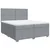 Vidaxl Box spring postelja z vzmetnico svetlo siva 200x200 cm blago