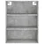 Visoka komoda siva betona 69,5x32,5x180 cm konstruirano drvo