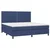 Vidaxl Box spring postelja z vzmetnico moder 200x200 cm blago