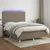 Vidaxl Box spring postelja z vzmetnico LED taupe 140x200 cm blago