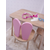 HANAH HOME Dečiji sto i stolice Bunny Two Chair Set Pink Brown