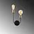 Opviq Zidna lampa 2 x E27 Max 40, Crna