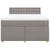 Vidaxl Box spring postelja z vzmetnico taupe 140x190 cm blago