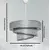Opviq Luster Couper Grey Silver, Metal-pamuk