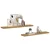 vidaXL Stenska polica 2 pcs Rjava 120 x 23,5 x 4 cm Konstruiran les