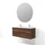 Skye Decor Set kupatilskog ormarića sa umivaonikom i ogledalom, 2 dela, Braon