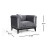 Atelier del Sofa Fotelja Trendy 105x79x89cm Tamnosiva