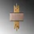 Opviq Zidna lampa Axis-15112, 35x75x10cm, IP20, Zlatno-smeđa boje