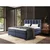 Esposa BOXSPRING POSTELJA 140 cm x 200 cm , tekstil temno modra
