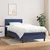 Vidaxl Box spring postelja z vzmetnico moder 90x190 cm blago