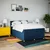Vidaxl Box spring postelja z vzmetnico modra 140x200 cm blago