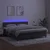 Krevet box spring s madracem LED tamnosivi 180x200 cm baršun