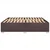 Vidaxl Posteljni okvir brez vzmetnice temno rjav 200x200 cm blago