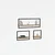 Hanah Home Zidna polica Yeso Sapphire, 3 komada, Crno-braon