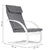 MODERNHOME Stolica za ljuljanje walnut/charocoal