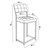 Hanah Home Set barskih stolova i stolica, 110 x 92 x 70 cm, 5 delova, Krem