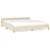 Greatstore Posteljni okvir z vzglavjem krem 160x200 cm blago