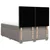 Vidaxl Box spring postelja z vzmetnico taupe 140x200 cm blago