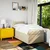 Vidaxl Box spring postelja z vzmetnico krem 90x190 cm blago