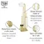 WENKO 26034100 - set za WC RIVALTA 18x70 cm nerđajući čelik/zlatna/bela/crna