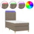 Vidaxl Box spring postelja z vzmetnico LED taupe 90x200 cm blago