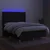 Vidaxl Box spring postelja z vzmetnico LED črna 140x200 cm blago