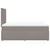 Vidaxl Box spring postelja z vzmetnico taupe 120x190 cm blago