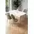 HANAH HOME Rasklopivi trpezarijski sto i stolice (5 delova) Nira White Chrome Cappuccino