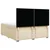 Vidaxl Box spring postelja z vzmetnico krem 200x200 cm blago