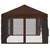 Pokrov za gazebo s bočnim zidovima 6 x 3 m Smeđa Poliester 190
