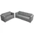 2-dijelni set sofa od tkanine svjetlosivi