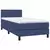 Vidaxl Box spring postelja z vzmetnico LED modra 90x190 cm blago