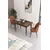 Hanah Home trpezarijski set Nil, sto i 2 stolice, ploča u dekoru drveta Baroque, terakota tkanina Babyface