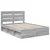 Vidaxl Konstrukcija postelje z vzglavjem Siva Sonoma 150 x 200 cm