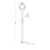 Globo 59038MD - LED prigušiva podna lampa EBRO 20W/230V + 4W 3000K mesing