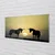 tulup.si Steklena slika Field sunset samorogi 120x60 cm 4 obešalnika