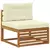 Set vanjskih sofa s jastukom 6 Komad Prirodna i krem