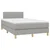 Vidaxl Box spring postelja z vzmetnico LED sv. siva 120x190 cm blago