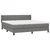 Vidaxl Box spring postelja z vzmetnico temno siva 160x200 cm blago