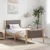Vidaxl Kovinska posteljna konstrukcija Rjava in taupe 75 x 190 cm