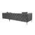 Atelier del Sofa Ugaona garnitura Como Eco, 270x180x72 cm, Antracit