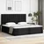 Krevet s od storage s uzglavljem Crna 200 x 200 cm Lažna koža