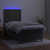 Vidaxl Box spring postelja z vzmetnico LED temno siva 100x200 cm žamet